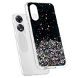 Case for Oppo A78 5G, Glittery, black