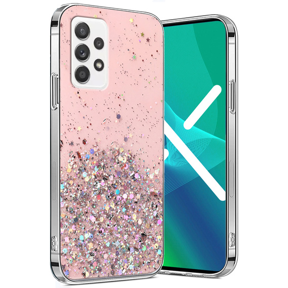 Case for Samsung Galaxy A33 5G, Glittery, pink