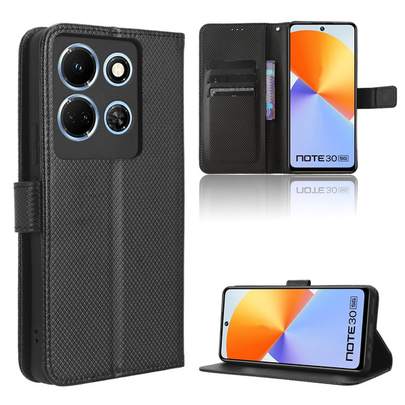 Flip case for Infinix Note 30 5G, Wallet Smart Magnet, black