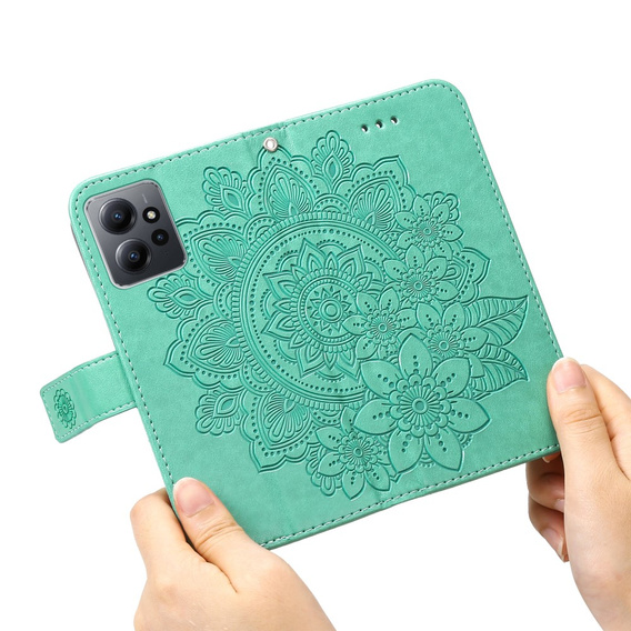 Flip case for Xiaomi Redmi Note 12 4G, Mandala Flower, green