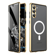 Magnetic Dual Glass MagSafe case for Samsung Galaxy S24+ Plus, gold