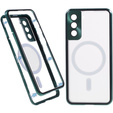 Magnetic Dual Glass MagSafe case for Samsung Galaxy S21+ Plus, green