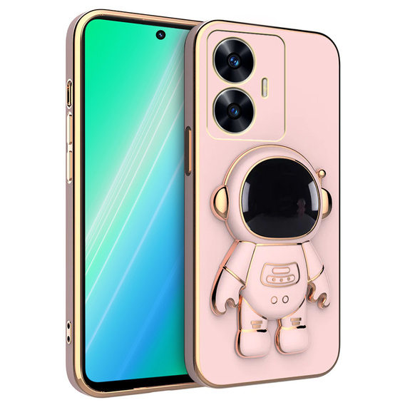 Case for Realme C55, Astronaut, pink rose gold