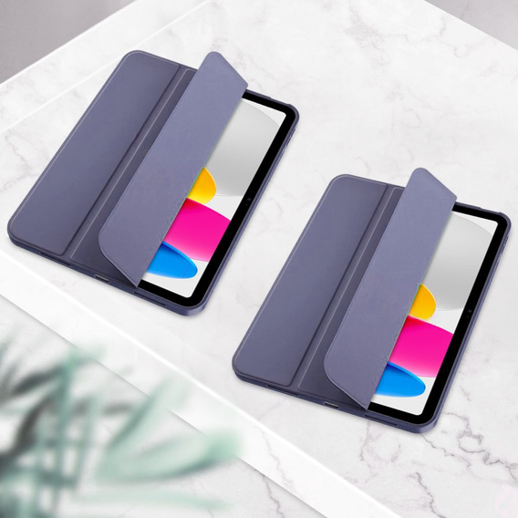 Case for iPad 10.9 2022 10 Gen, Smart Pencil, with space for stylus, purple