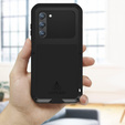Love Mei Case for Samsung Galaxy S23 Plus, armored with glass, black