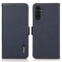 KHAZNEH RFID case for Samsung Galaxy A35 5G, Litchi Texture, blue