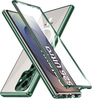 Magnetic Dual Glass MagSafe case for Samsung Galaxy S25 Ultra, green
