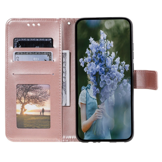 Flip case for Motorola Moto E22 / E22i, Mandala, pink