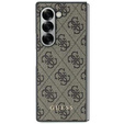 GUESS Case for Samsung Galaxy ZFold 6, 4G Charms Collection Hardcase, brown