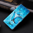 Flip case for Samsung Galaxy A14 4G/5G, Wallet Butterfly, blue