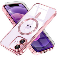 Case for iPhone 12, Electro MagSafe, pink + Screen Glass