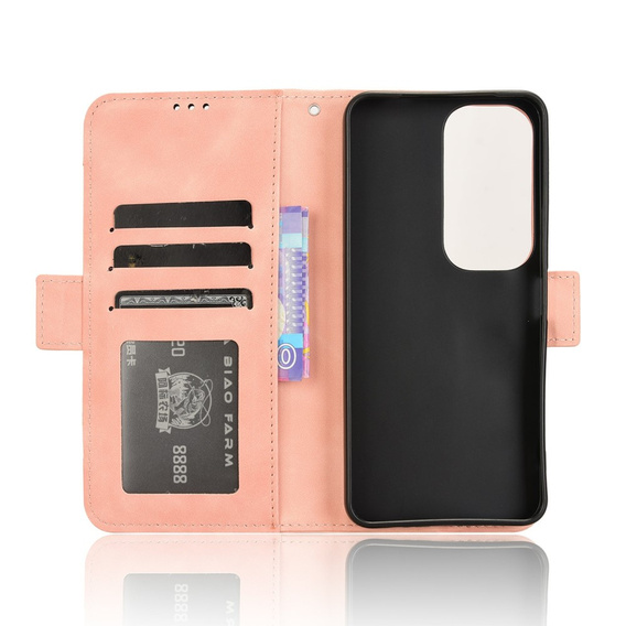 Flip case for Vivo Y19s, Card Slot, pink