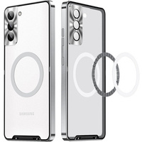 Camera Protection Case for Samsung Galaxy S21 FE 5G, CamShield MagSafe, transparent / silver