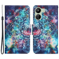 Flip case for Xiaomi Redmi 13C / Poco C65, Wallet, Starry Mandala, blue