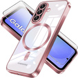 Case for Samsung Galaxy A36, Electro MagSafe, pink rose gold + Screen Glass