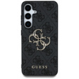 GUESS Case for Samsung Galaxy S25, 4G Big Metal Logo, black