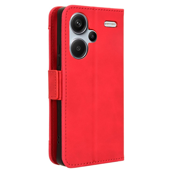 Flip case for Xiaomi Redmi Note 13 Pro+, Card Slot, red