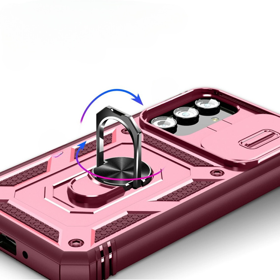 Case for Samsung Galaxy A54 5G, CamShield Slide, pink / burgundy