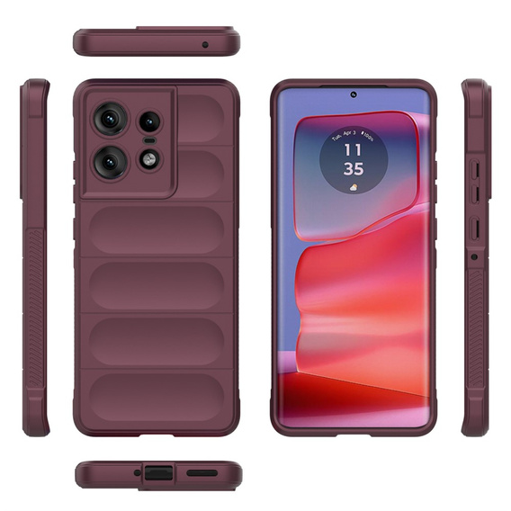 Case for Motorola Edge 50 Pro 5G, Gaming Shockproof, maroon