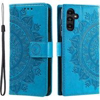 Flip case for Samsung Galaxy A34 5G, Mandala, blue