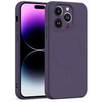 Silicone Mag Cover Case Purple for iPhone 14 Pro Max