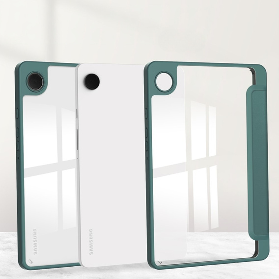 Case for Samsung Galaxy Tab A9, Smartcase Hybrid, with stylus space, dark green