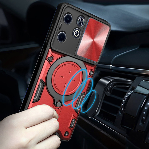 Armor case for Infinix Hot 40i, CamShield Slide, red