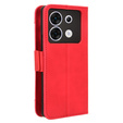 Flip case for Infinix Zero 30 5G, Card Slot, red