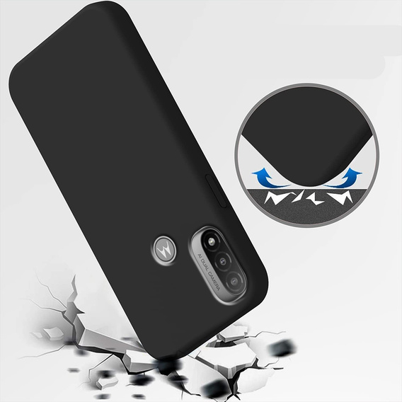 Case for Motorola Moto E40/E30/E20, Silicone Lite, black