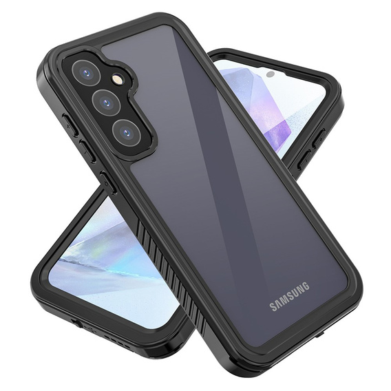 IP68 Waterproof Case for Samsung Galaxy A55 5G, Redpepper, black