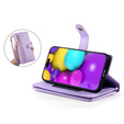 Flip case for iPhone 16 Plus, Wallet Zipper Pocket, purple