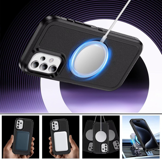 Case with frame for Samsung Galaxy S23 FE, for MagSafe, black
