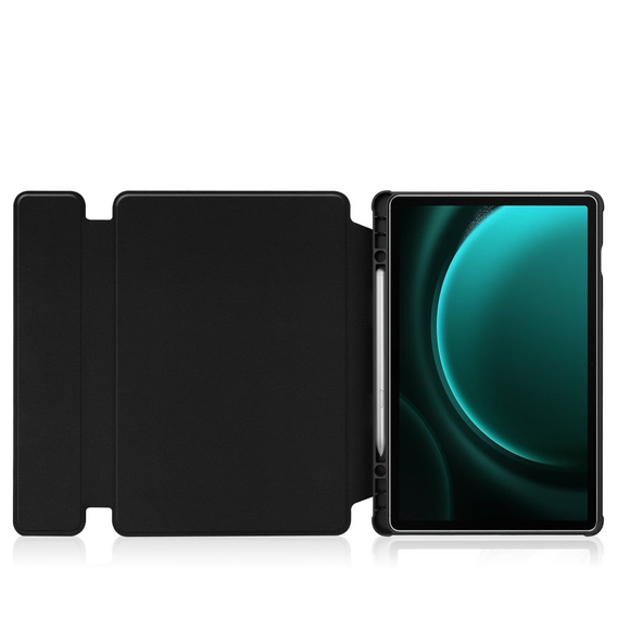 Keyboard case for Samsung Galaxy Tab S9 FE+ Plus, Rotary 360° Leather, black