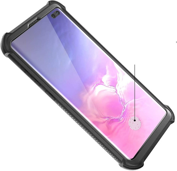 Case for Samsung Galaxy S10 Plus, Dexnor Full Body Rugged, transparent / black