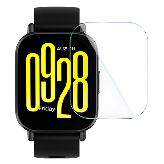 2x Tempered Glass with ERBORD mounting frame for Xiaomi Redmi Watch 5 Active