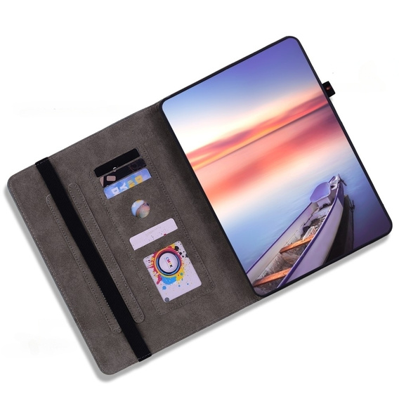 Flap case for Lenovo Tab P12, flower, red