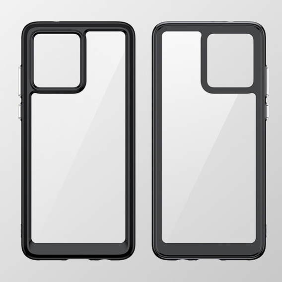 Case for Motorola Moto G84 5G, Fusion Hybrid, transparent / black