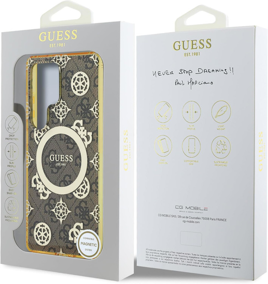 GUESS Magnetic IML Peony case for Samsung Galaxy S25 Ultra