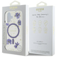 GUESS HC MagSafe Resin Flowers and Glitter Case for iPhone 16