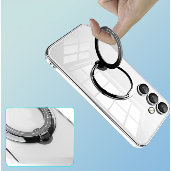 Magnetic Case for Samsung Galaxy A56, for MagSafe, black + 9H Glass