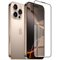 3D Tempered Glass for iPhone 16 Pro, black