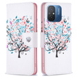 Flip case for Xiaomi Redmi 12C, Wallet, colorful tree, white