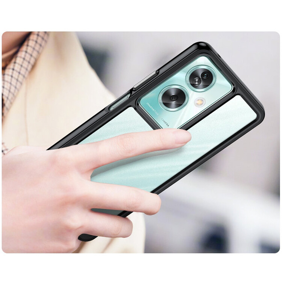 Case for Oppo A79 5G, Fusion Hybrid, transparent / black