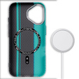 MagSafe's iPhone 16 Case, Carbon Fiber, black / blue