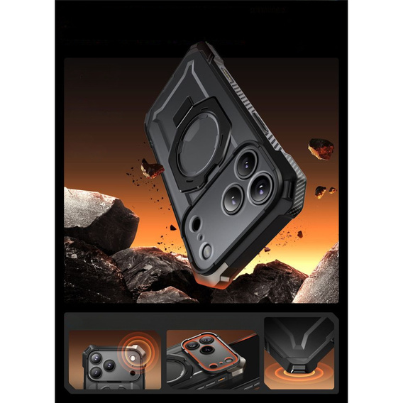 Supcase case for iPhone 17 Pro Max, Unicorn Beetle Grip Mag, Black