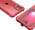 Case for iPhone 11, Dexnor Full Body Rugged, transparent / red