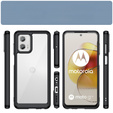 Case for Motorola Moto G73 5G, Fusion Hybrid, transparent / black