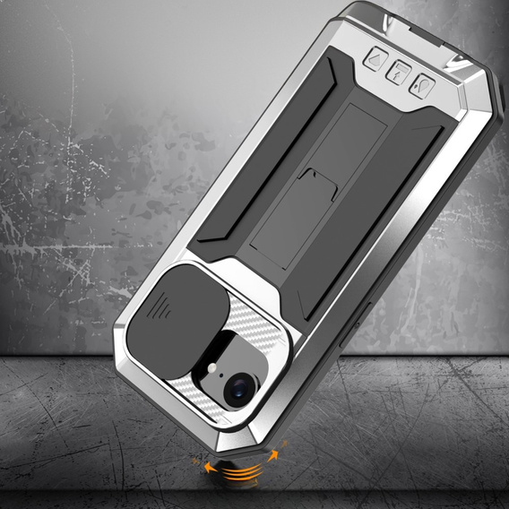 Armored case for iPhone 16E, R-JUST, silver