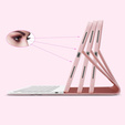 Case with illuminated bluetooth keyboard for iPad 10.9 2022 (10 gen.), pink