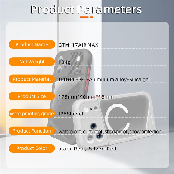 SHELLBOX GTM IP68 waterproof case with MagSafe for iPhone 17 Pro Max